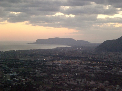 Palermo on the left, Monreale at the near right.